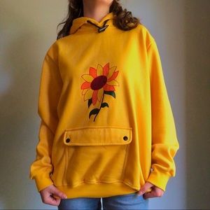 Wonder egg priority Ai Ohto cosplay hoodie unused yellow hoodie sunflower